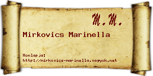 Mirkovics Marinella névjegykártya